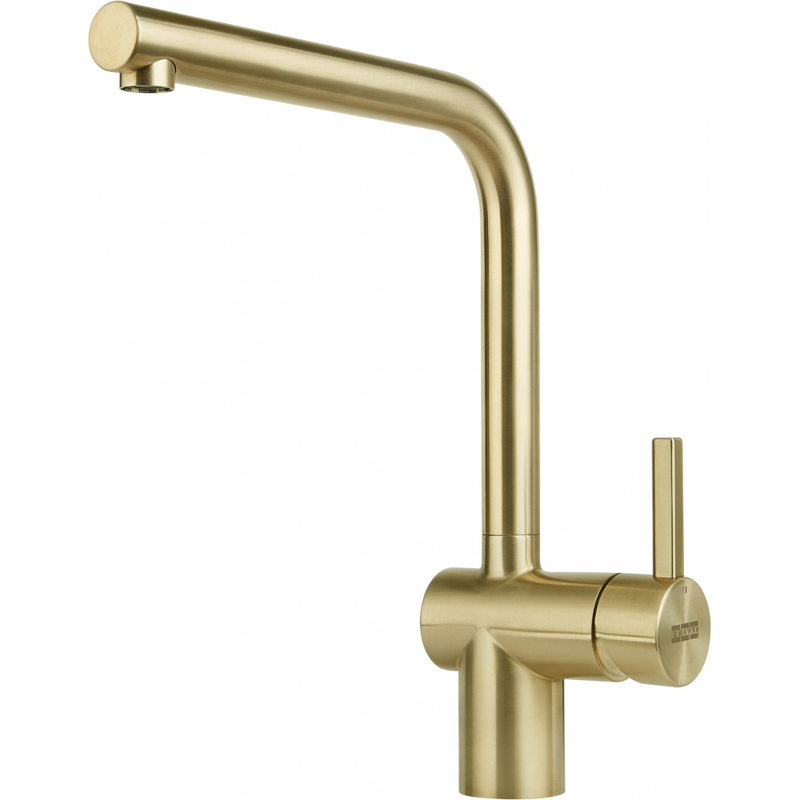 Franke Atlas Neo Gold Single Lever Kitchen Tap Stainless Steel L-Spout — dimensions drawing