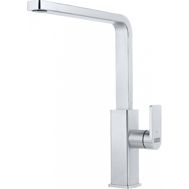 Franke Mythos Stainless Steel Single Lever Kitchen Tap L-Spout Swivel 317mm — dimensions drawing