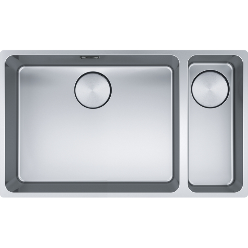 Franke Mythos MYX 160 Undermount 1.5 Bowl Stainless Steel Kitchen Sink RH — dimensions drawing