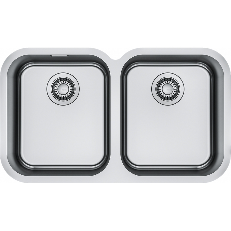 Franke Smart SRX 120 Undermount 2 Bowl Stainless Steel Kitchen Sink 34-34 — dimensions drawing