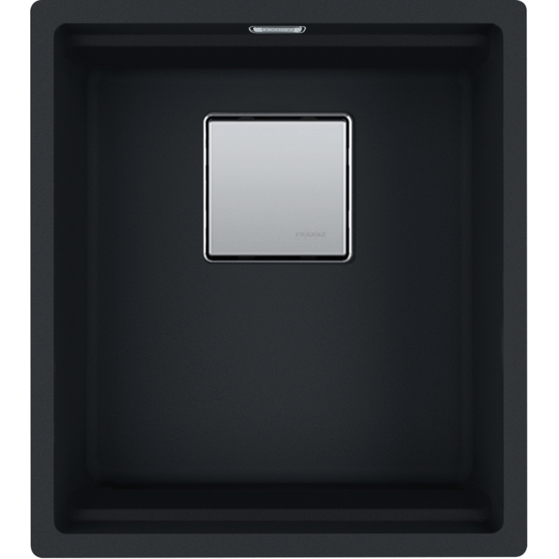 Franke Kubus KNG 110-37 Granite Undermount 1 Bowl Matt Black Kitchen Sink — dimensions drawing