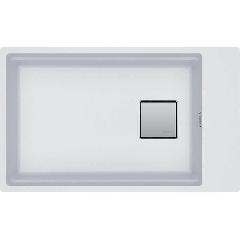 Franke Kubus KNG 110-62 Granite Undermount 1 Bowl Polar White Kitchen Sink — dimensions drawing