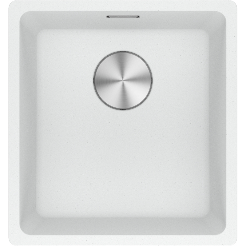Franke Maris MRG 110-37 Granite Undermount 1 Bowl Polar White Kitchen Sink — dimensions drawing