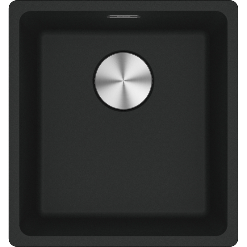 Franke Maris MRG 110-37 Granite Undermount 1 Bowl Matt Black Kitchen Sink — dimensions drawing