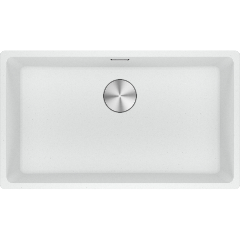 Franke Maris MRG 110-72 Granite Undermount 1 Bowl Polar White Kitchen Sink — dimensions drawing