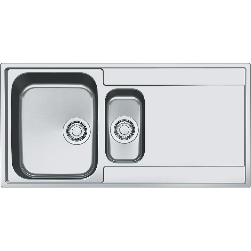 Franke Maris MRX 251 Inset 1.5 Bowl Stainless Steel Kitchen Sink RH Drainer — dimensions drawing