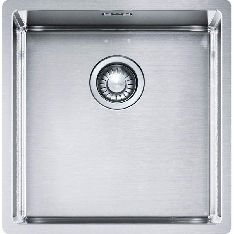 Franke Box BXX 110-40 Undermount 1 Bowl Stainless Steel Kitchen Sink — dimensions drawing