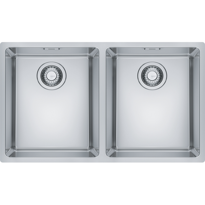 Franke Maris MRX 220 Undermount 2 Bowl Stainless Steel Kitchen Sink — dimensions drawing
