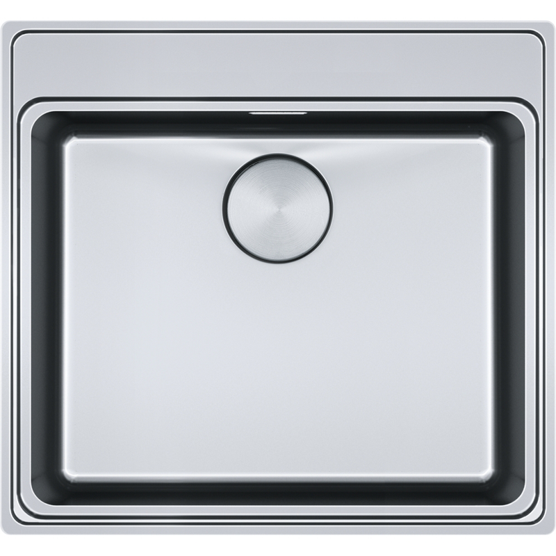 Franke Mythos Plus MYX 210 Undermount 1 Bowl Stainless Steel Kitchen Sink — dimensions drawing