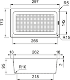 Franke All In Pack 3 Kitchen Sink Accessory Kit Maris Board Colander — dimensions drawing