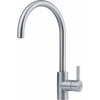 Franke Eos Neo Stainless Steel Single Lever Kitchen Tap J-Spout Swivel — dimensions drawing