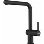 Franke Active Matt Black Single Lever Kitchen Tap Brass L-Spout Swivel — dimensions drawing