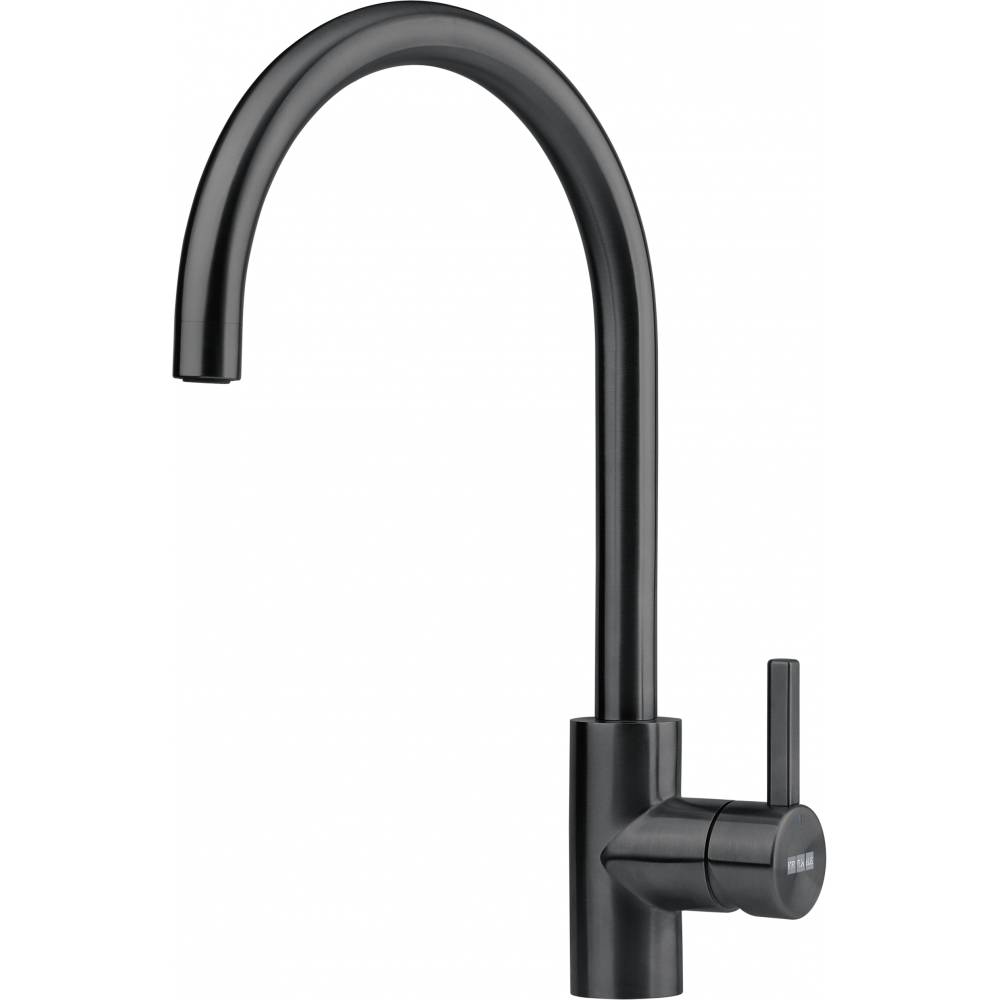 Franke Eos Neo Industrial Black Single Lever Kitchen Tap Stainless Steel — dimensions drawing