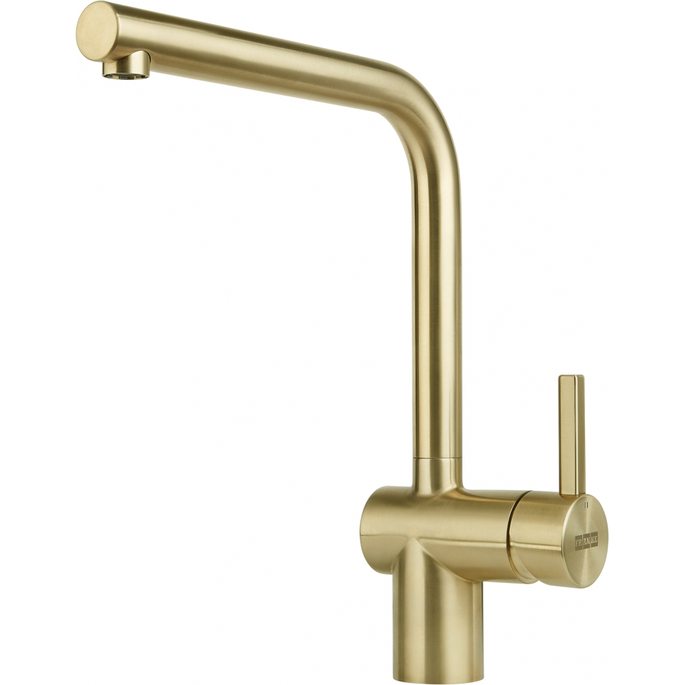 Franke Atlas Neo Gold Single Lever Kitchen Tap Stainless Steel L-Spout — dimensions drawing