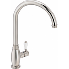 Franke Gloriana Classic Polished Nickel Side Lever Kitchen Tap J-Spout — dimensions drawing