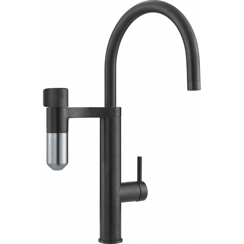 Franke Vital Capsule 3-in-1 Filter Tap Industrial Black Brass Kitchen — dimensions drawing