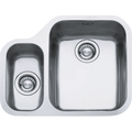 Franke Ariane ARX 160 Undermount 1.5 Bowl Stainless Steel Kitchen Sink LH — dimensions drawing
