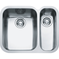 Franke Ariane ARX 160 Undermount 1.5 Bowl Stainless Steel Kitchen Sink RH — dimensions drawing