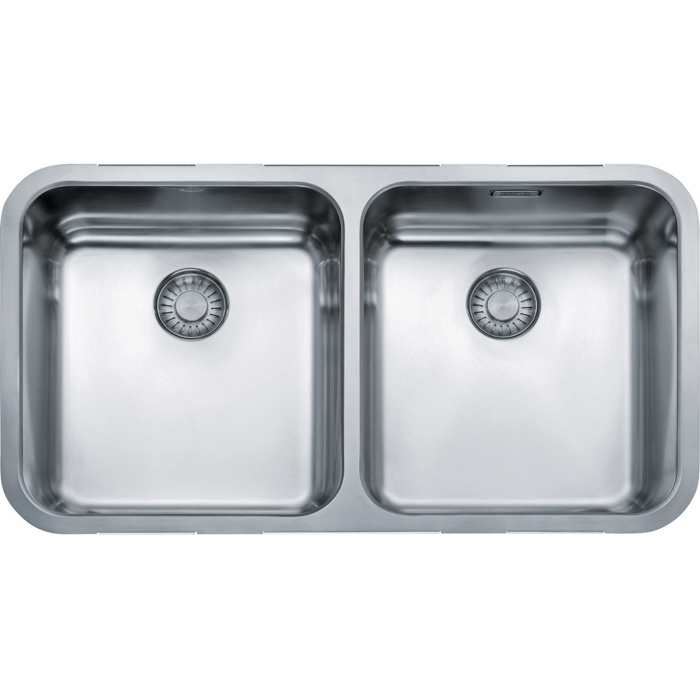 Franke Largo LAX 120 Undermount 2 Bowl Stainless Steel Kitchen Sink — dimensions drawing