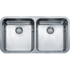 Franke Largo LAX 120 Undermount 2 Bowl Stainless Steel Kitchen Sink — dimensions drawing