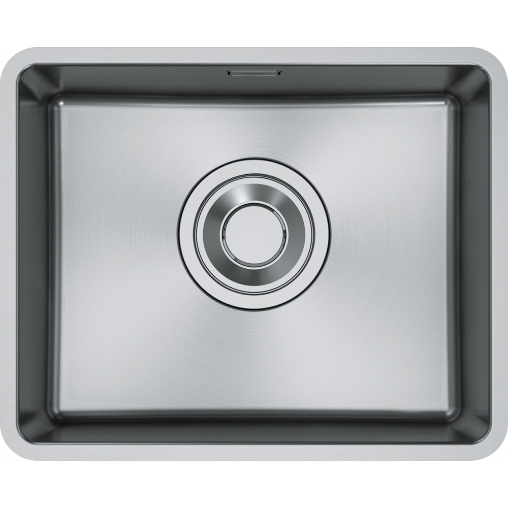 Franke Maris Quiet MQX 110-50 Undermount 1 Bowl Stainless Steel Sink — dimensions drawing