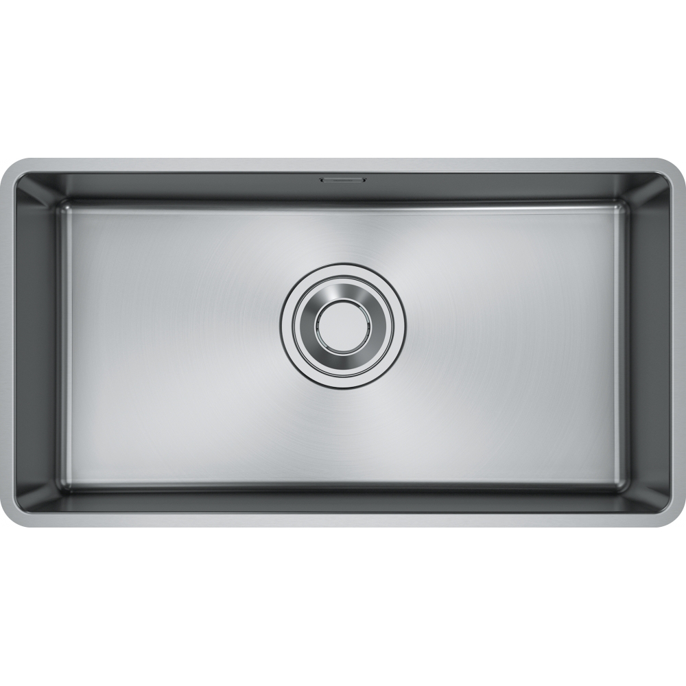 Franke Maris Quiet MQX 110-82 Undermount 1 Bowl Stainless Steel Sink — dimensions drawing