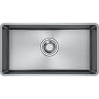Franke Maris Quiet MQX 110-82 Undermount 1 Bowl Stainless Steel Sink — dimensions drawing