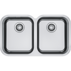Franke Smart SRX 120 Undermount 2 Bowl Stainless Steel Kitchen Sink 34-34 — dimensions drawing