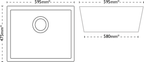 Carron Phoenix Belfast 100 Ceramic 1 Bowl Glacier White Kitchen Sink Butler — dimensions drawing