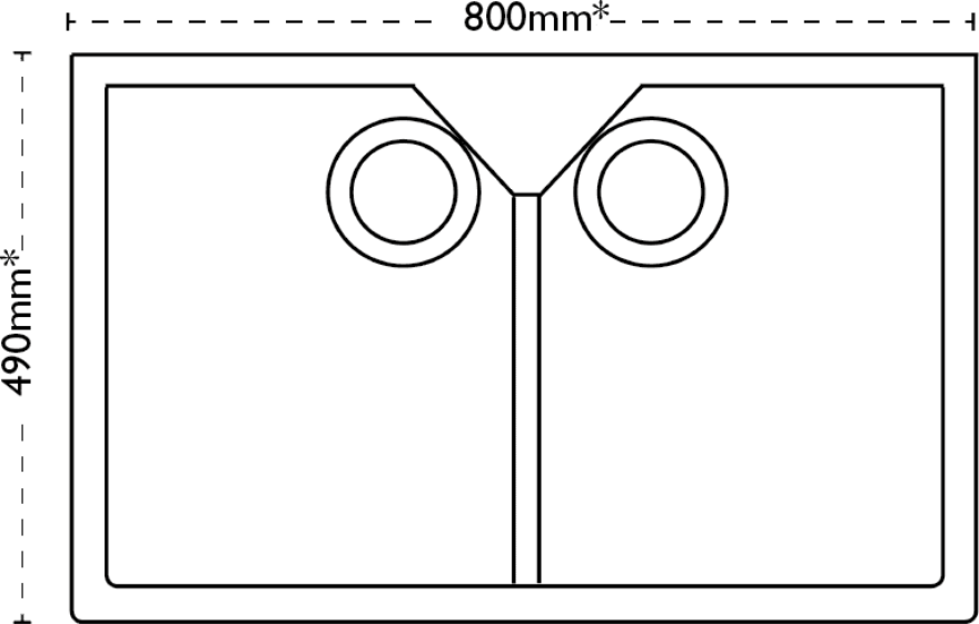 Carron Phoenix Belfast 200 Ceramic 2 Bowl Glacier White Kitchen Sink Butler — dimensions drawing