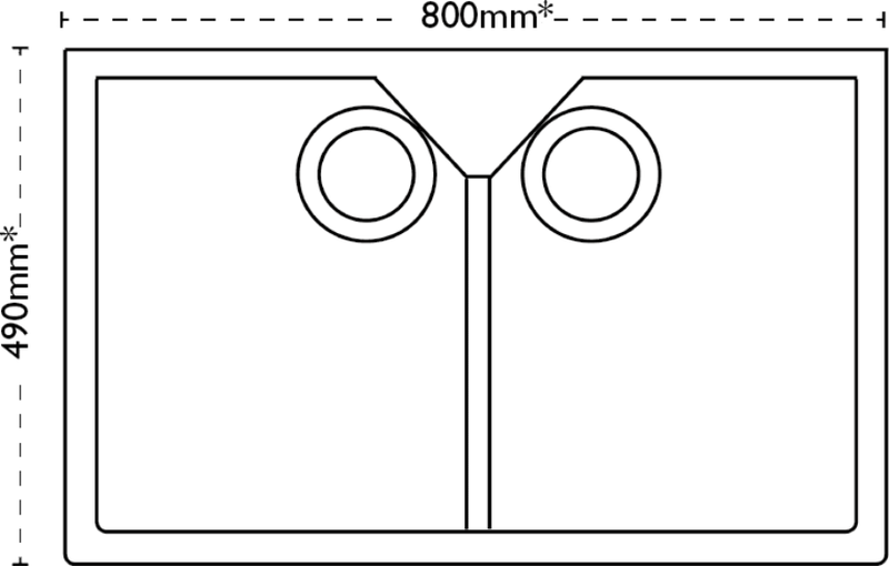 Carron Phoenix Belfast 200 Ceramic 2 Bowl Glacier White Kitchen Sink Butler — dimensions drawing