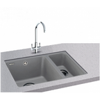 Carron Phoenix Fiji 150 Granite 1.5 Bowl Stone Grey Kitchen Sink Inset — dimensions drawing