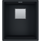 Franke Kubus KNG 110-37 Granite Undermount 1 Bowl Matt Black Kitchen Sink — dimensions drawing