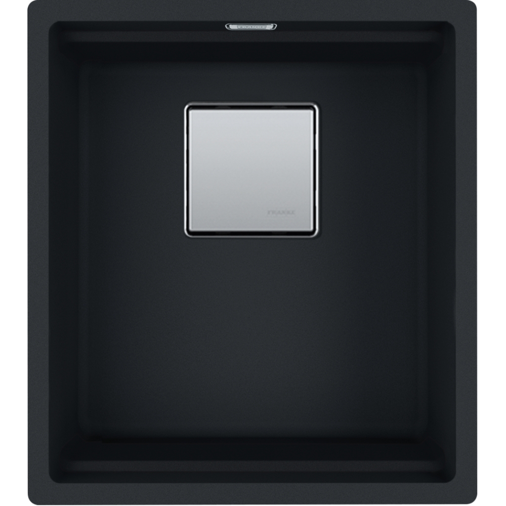 Franke Kubus KNG 110-37 Granite Undermount 1 Bowl Matt Black Kitchen Sink — dimensions drawing