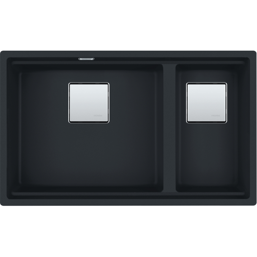 Franke Kubus KNG 120 Granite Undermount 1.5 Bowl Matt Black Kitchen Sink — dimensions drawing