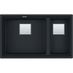 Franke Kubus KNG 120 Granite Undermount 1.5 Bowl Matt Black Kitchen Sink — dimensions drawing