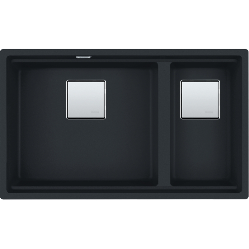 Franke Kubus KNG 120 Granite Undermount 1.5 Bowl Matt Black Kitchen Sink — dimensions drawing