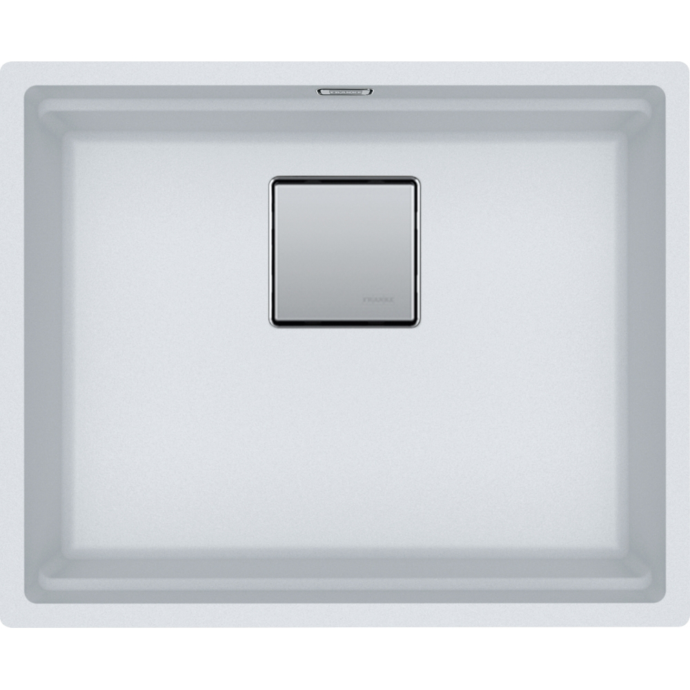 Franke Kubus KNG 110-52 Granite Undermount 1 Bowl Polar White Kitchen Sink — dimensions drawing