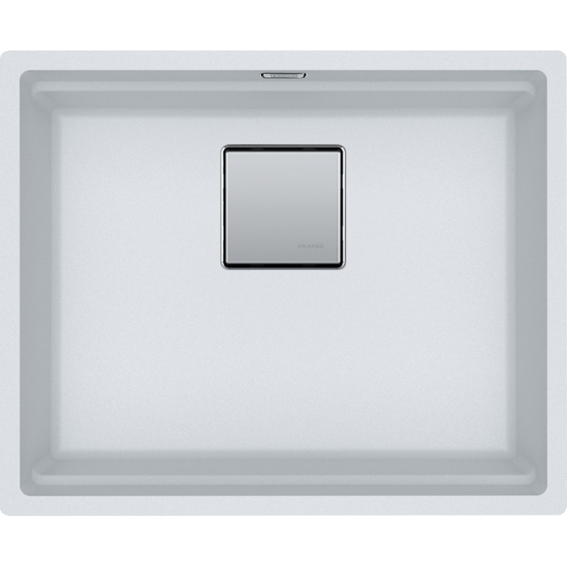 Franke Kubus KNG 110-52 Granite Undermount 1 Bowl Polar White Kitchen Sink — dimensions drawing