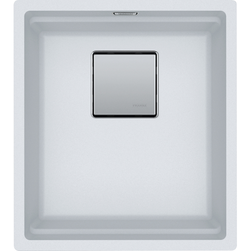 Franke Kubus KNG 110-37 Granite Undermount 1 Bowl Polar White Kitchen Sink — dimensions drawing