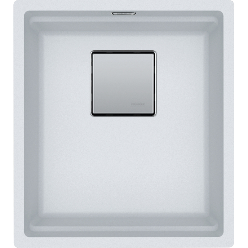 Franke Kubus KNG 110-37 Granite Undermount 1 Bowl Polar White Kitchen Sink — dimensions drawing