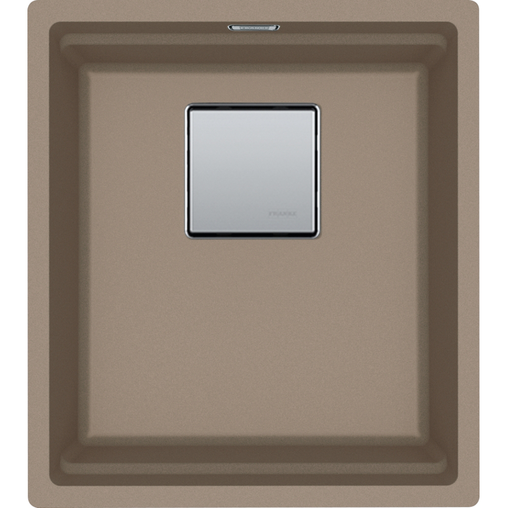 Franke Kubus KNG 110-37 Granite Undermount 1 Bowl Oyster Kitchen Sink — dimensions drawing