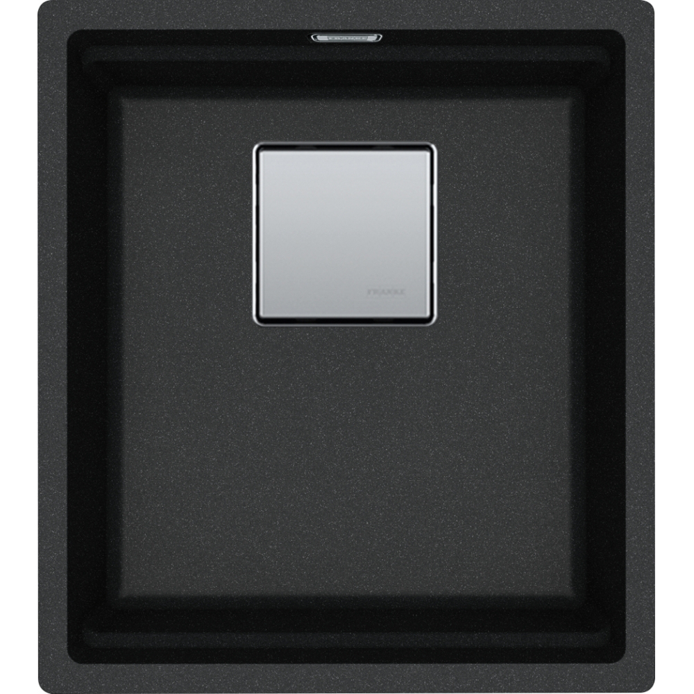 Franke Kubus KNG 110-37 Granite Undermount 1 Bowl Onyx Black Kitchen Sink — dimensions drawing