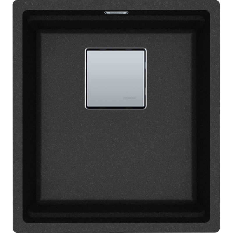 Franke Kubus KNG 110-37 Granite Undermount 1 Bowl Onyx Black Kitchen Sink — dimensions drawing