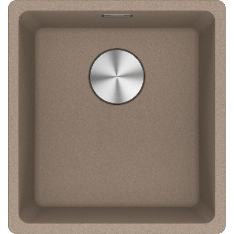 Franke Maris MRG 110-37 Granite Undermount 1 Bowl Oyster Kitchen Sink — dimensions drawing
