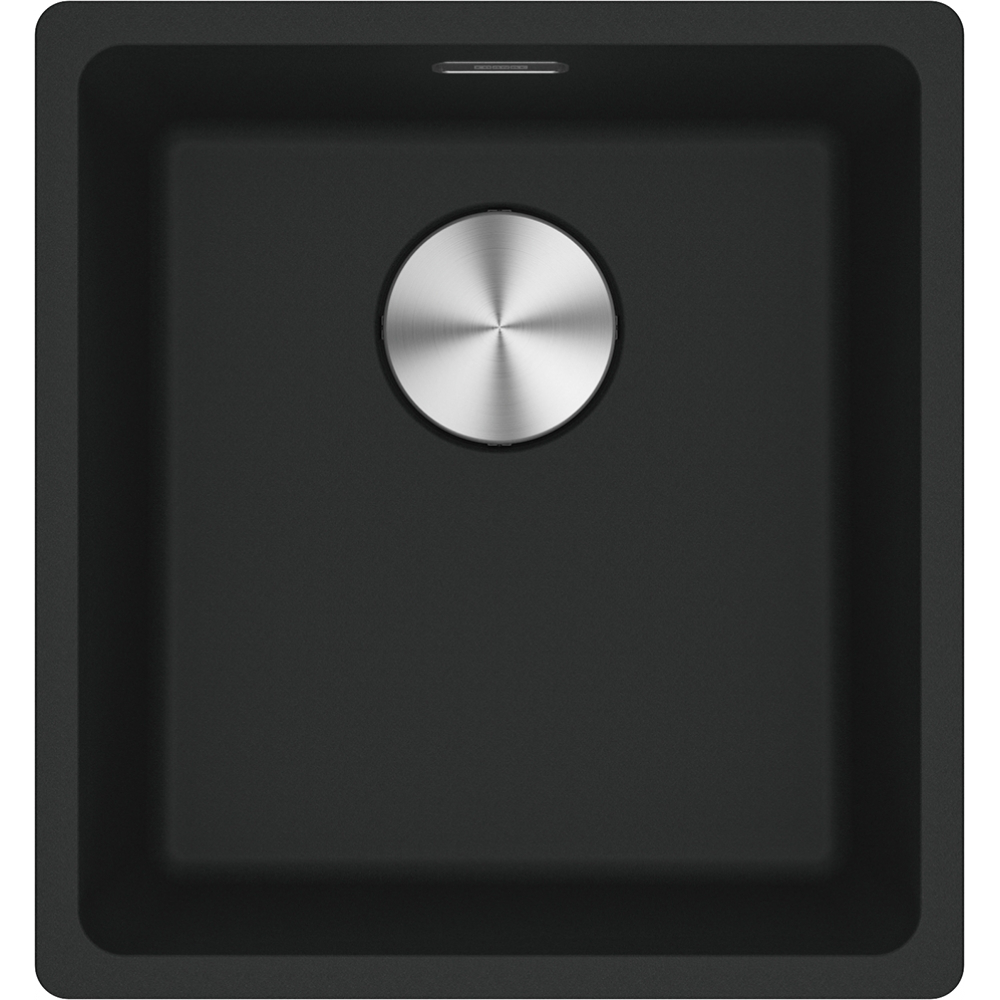 Franke Maris MRG 110-37 Granite Undermount 1 Bowl Matt Black Kitchen Sink — dimensions drawing