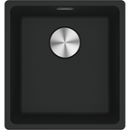 Franke Maris MRG 110-37 Granite Undermount 1 Bowl Matt Black Kitchen Sink — dimensions drawing