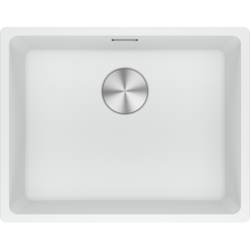 Franke Maris MRG 110-52 Granite Undermount 1 Bowl Polar White Kitchen Sink — dimensions drawing