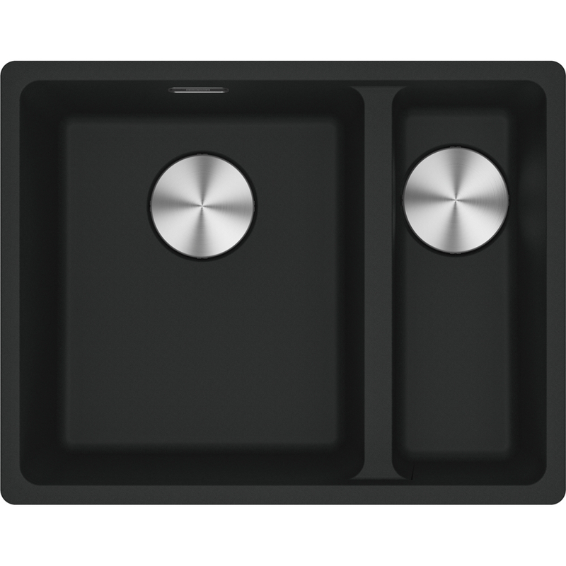 Franke Maris MRG 160 Granite Undermount 1.5 Bowl Matt Black Sink RHSB — dimensions drawing