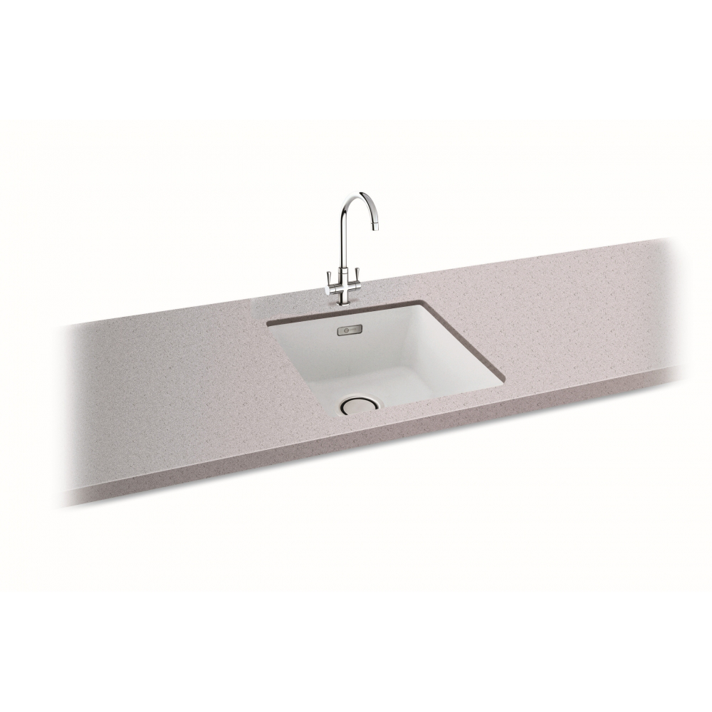Carron Phoenix Haven 90 Granite 1 Bowl Polar White Kitchen Sink Inset — dimensions drawing